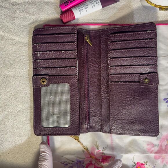 Fossil Liza Leather Wallet Women’s Brown Bifold Y2K 2000s - Picture 3 of 9